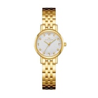 ساعة نسائية ذهبي مينا ابيض ماركة سان لوريس