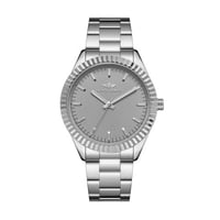 ساعة رجالية فضي مينا رمادي ماركة سان لوريس