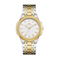 ساعة رجالية فضي ذهبي مينا ابيض ماركة سان لوريس