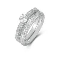 خاتم زركون فضي من ماركة فايلت