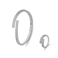 اسواره بناتي زركون فضي من فايلت