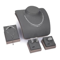 طقم زركون فضي سحاب ماركة فايلت