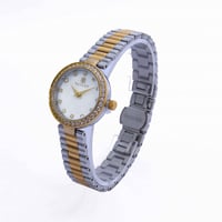 ساعة نسائية فضي ذهبي مينا أبيض ماركة فايلت