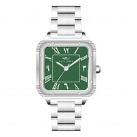 ساعة رجالية فضي مينا اخضر ماركة سان لوريس