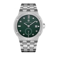 ساعة رجالية ألماس فضي مينا أخضر ماركة فايلت