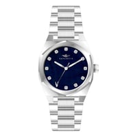 ساعة رجالية فضي مينا كحلي ماركة سان لوريس