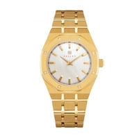 ساعة نسائية ألماس ذهبي مينا أبيض ماركة فايلت