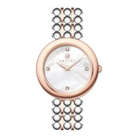 ساعة نسائية فضي نحاسي مينا أبيض ماركة فايلت