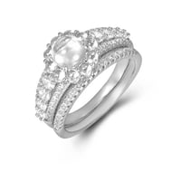 خاتم زركون فضي من ماركة فايلت