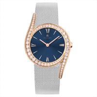 ساعة نسائية نحاسي مينا كحلي سير حصير من ماركة فايل...