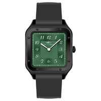 ساعة رجالية سيلكون أسود مينا أخضر ماركة سان لوريس