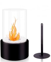 موقد اسطواني مصنوع من الزجاج الحراري