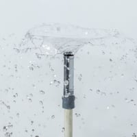 نافورة كروية استيل فضي وذهبي - 1/2 بوصة - 8 سم