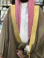 بشت رجالي ملكي رسمي لون زيتي غامق دقة ملكيه قماش ص...