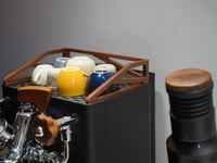 حاجز أكواب خشب طبيعي