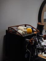 حاجز أكواب خشب طبيعي