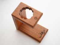 قاعدة v60 خشب طبيعي