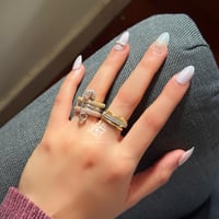 خاتم اي بي ام ثلاثي بدبوس