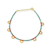 خلخال فضه واحجار كريمه