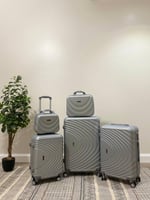 شنط سفر 5 قطع من أكيات للحقائب دبل كفرات | سلفر