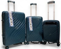 طقم شنط سفر بضمان ضد الكسر و فتحة امامية لمقاس ٢٠...