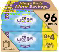 سوفتي مناديل تواليت 96 لفة × 200 ورقة | نعومة فائق...