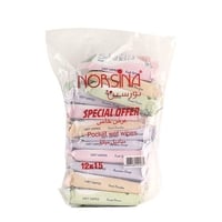 مناديل مبللة من نورسينا 12*15 منديل