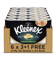 رابطة مناشف المطبخ كلينكس لامتصاص الزيت 4 رول*6 حب...