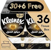 مناديل وجه كلينكس ديكور بتصميم عربي – 6 علب × 70 م...