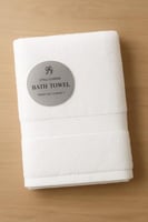 منشفة حمام قطنية فاخرة 100% بيضاء – امتصاص عالٍ 76...