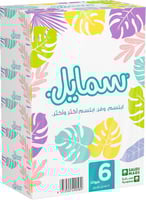 مناديل فاين سمايل للوجه 6 × 70 ورقة – بطبقتين ناعم...