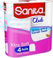 سانيتا كلوب ورق حمام نعومة أكثر 4 رول