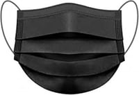 كمامات طبي اللون اسود 50 حبه من ثلاث طبقات