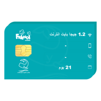 شريحة انترنت فرندي 1.2 جيجا بايت لمدة 21 يوم