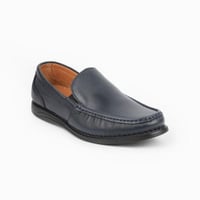 حذاء (DAILY) SLIP-ON فلات جلد بقر طبيعي باللون الك...