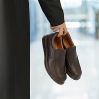 حذاء (DAILY) Comfort جلد بقر طبيعي باللون البني