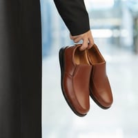 حذاء (DAILY) Dress سادة جلد بقر طبيعي باللون الجمل...