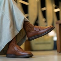 حذاء (DAILY) Comfort جلد بقر طبيعي باللون الجملي