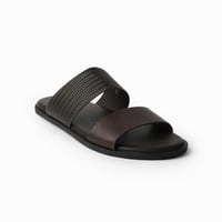 حذاء خليجي عملي بجلد فاخر باللون البني