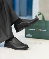 حذاء (DAILY) Dress سادة جلد بقر طبيعي باللون الأسو...