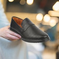 حذاء (DAILY) Comfort جلد بقر طبيعي باللون الأسود