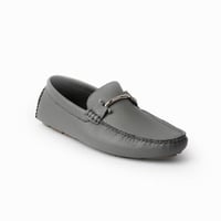 حذاء (DAILY) عملي بجلد فاخر اللون رصاصي