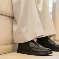 حذاء (DAILY) Comfort جلد بقر طبيعي باللون الأسود