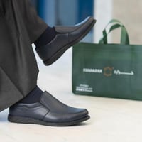 حذاء (DAILY) Dress سادة جلد بقر طبيعي باللون الكحل...