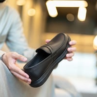 حذاء (DAILY) Comfort جلد بقر طبيعي باللون الأسود