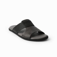 حذاء خليجي عملي بجلد فاخر باللون الرمادي