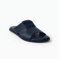 حذاء خليجي عملي بجلد فاخر باللون الكحلي