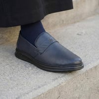 حذاء (DAILY) Comfort جلد بقر طبيعي باللون الكحلي