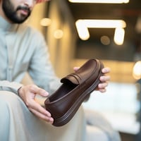 حذاء (DAILY) Comfort جلد بقر طبيعي باللون البني