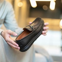 حذاء (DAILY) Dress فلات جلد بقر طبيعي باللون الأسو...